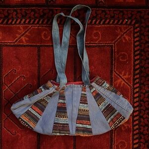 Vintage Handmade Purse Denim Purse